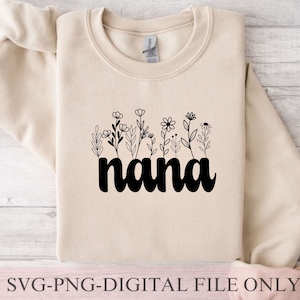 Nana svg, nana png with heart, mothers day svg for nana ,Nana SVG cut file for cricut with heart detail, PNG,Mother&#39;s Day svg for Nana