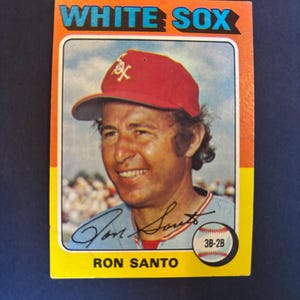 1975 Topps Ron Santo Chicago White Sox #35