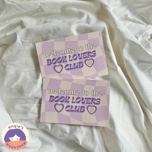 Postcard: Welcome to the Book Lovers Club • Postcard • Bookish • Reader • Book Club