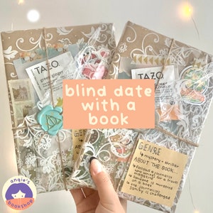 Blind Date with a Book + Postcard • Tea Bag • Stickers • New Book •