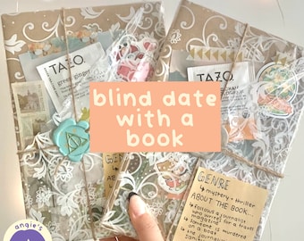 Blind Date with a Book + Postcard • Tea Bag • Stickers • New Book •