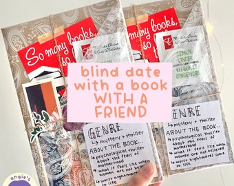 Blind Date with a Book WITH A FRIEND + Postcard • Tea Bag • Stickers • New Book •