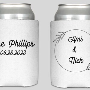 Wedding Can Cooler - Custom - Wedding Favors, Beverage Insulators, Beer Huggers, Wedding Favor, Beer Holder