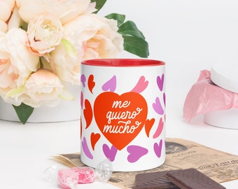 Me Quiero Mucho Selbstliebe Positive mentale Gesundheit Empowerment Valentines Geschenk Mit Farbe innen