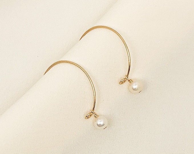 Maid of Honor Proposal Hoop Earrings Gift Memento Gold Silver