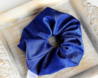 Handmade Blue Jean Scrunchie | Cotton Denim Hair Tie