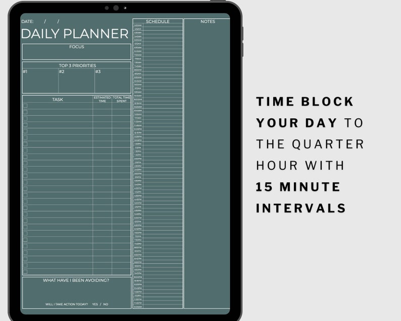 15 Minute Planner Digital Planner for Business Professionals - Etsy