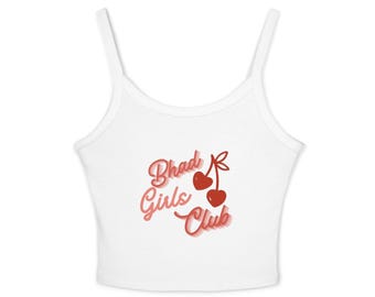 Cherry graphic tank top | Spaghetti strap crop tank