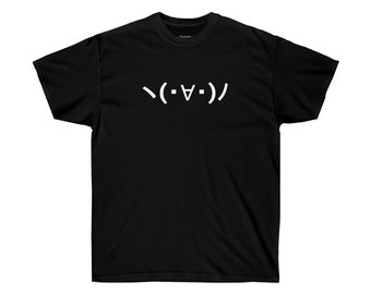 Japanese Emoji 'Joy' T-Shirt, Text Kaomoji Shirt, Cute Unisex Tee, Kawaii Logo Cartoon Design Tee, Emoji T-Shirt, Ideal gift for Anime fans