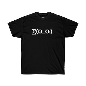 Japans emoji-T-shirt 'Shock', Kaomoji-shirt met tekst, schattig uniseks T-shirt, kawaii-logo cartoon ontwerp T-shirt, emoji-T-shirt - perfect animecadeau
