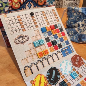 Snap on Azul player board overlay / template with optional personalization