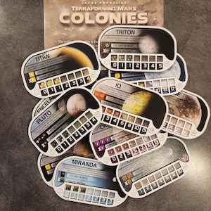 Terraforming Mars Kolonien - Kolonie Tile Overlay - Folie im 1-teiligen Design