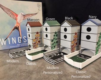 Wingspan Bird Feeder Dice Tower with easy dice drop roof