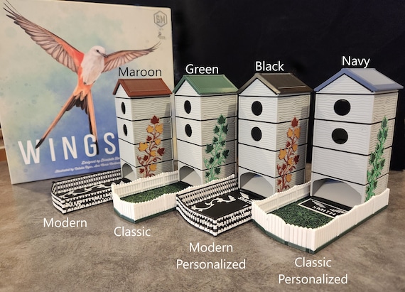 Wingspan Bird Feeder Dice Tower with easy dice drop roof