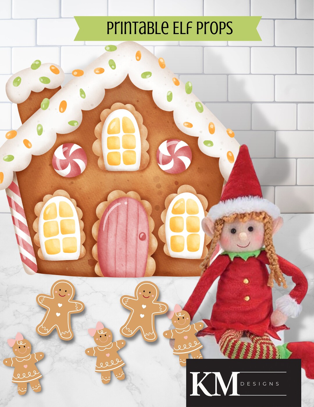 Elf-sized Gingerbread House and Cookie Props - Funny Elf Accessories ...