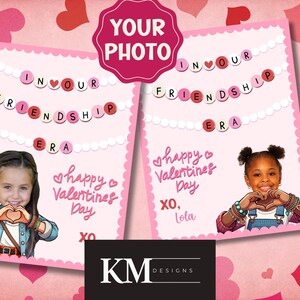 Tijdperkfoto Valentijn, In Our Friendship Era Valentijn, Vriendschapsarmband Valentijnsdagkaart, klasfoto Valentijnsdag, Meisje Valentijnsdag