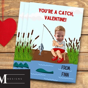 Vissende Valentijnskaarten, Vissen Fotokaarten, Gepersonaliseerde Valentijnskaarten, Aangepaste Valentijnskaarten, Jongensvalentijnskaarten, Kindervalentijnskaarten, Karikatuur