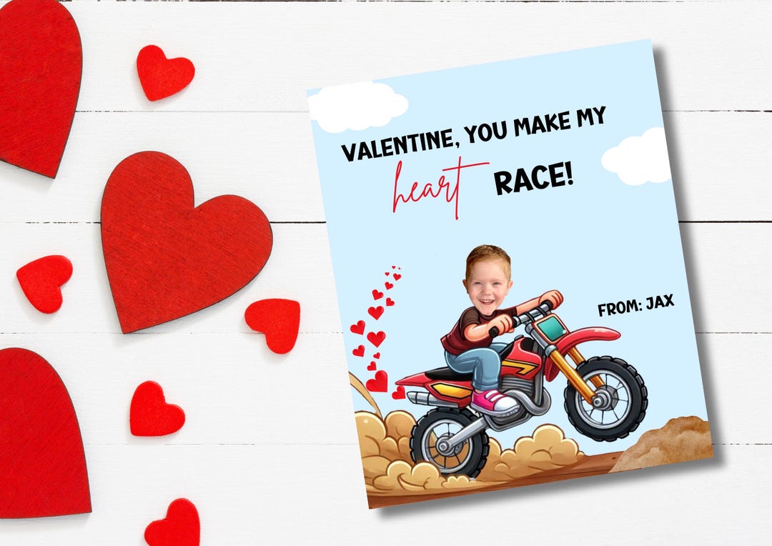 Dirt Bike Photo Valentine, Dirt Bike Picture Valentine, Classroom ...
