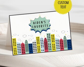 Superhero Party Food Tents, Superhero Birthday, Superhero Food Labels,  Editable Food Tents, INSTANT DOWNLOAD