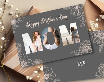 Personalized Mother’s Day Card, Custom Picture Mothers Day Card, Printable Mothers Day Card with photos, Digital Download