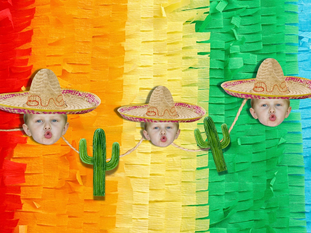 Personalized Fiesta Party Banner With Face, Mexican Fiesta Birthday ...