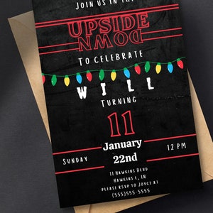 Stranger Kids Invitation, Stranger kids birthday invitation, Printable Stranger  Invitation