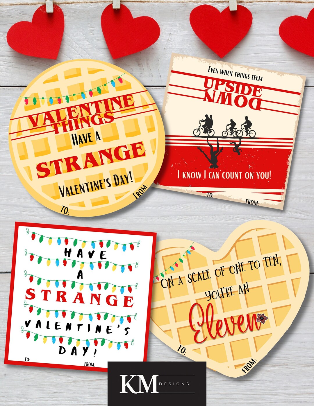 Stranger Valentine's Day Cards - Printable - Etsy