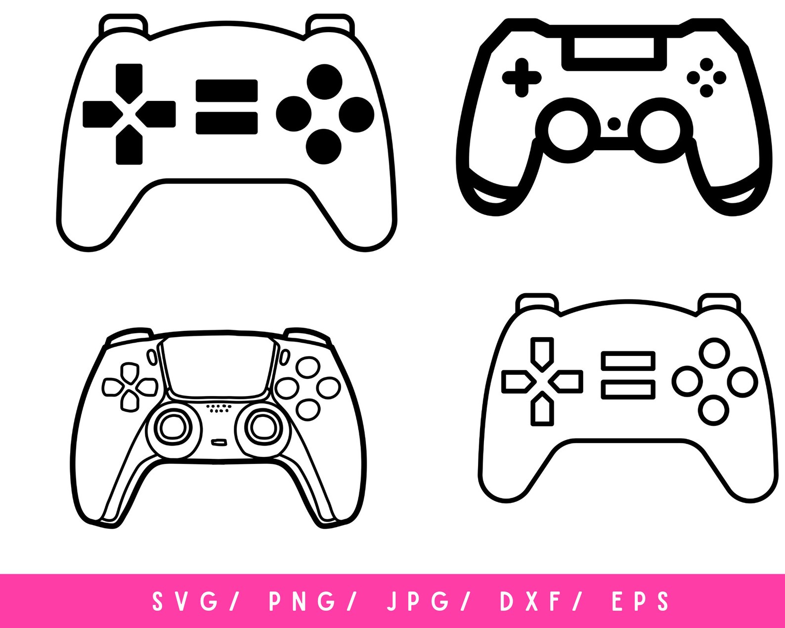 Game Controller Svg Bundle, Game Controller Png,game Controller Clipart ...