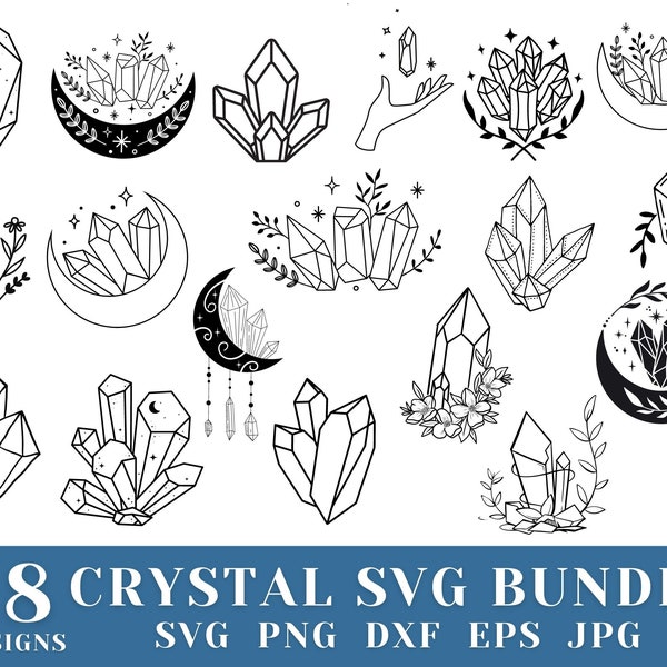 Crystal Svg, Crystal Cricut, Crystal Silhouette, Crystals Svg, Svg Files For Cricut, Crystal Clipart, Crystal Png, Crystals Png