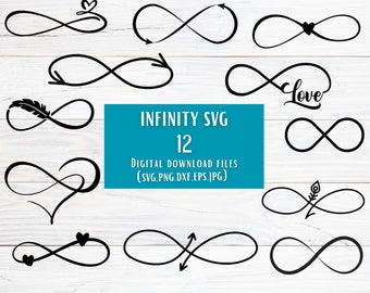 Infinity Svg, Infinity Symbol Svg, Infinity Heart Svg, Love Infinity Svg, Infinity Clipart, Infinity Sign Svg, Infinity Cut Files