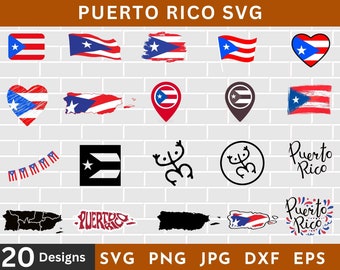 Puerto Rico SVG Bundle: Flag & Culture Designs (Digital Download)