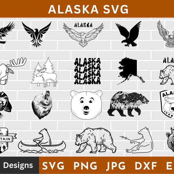 Alaska Svg Bundle, Alaska Png, United States Svg, State Svg, State Outline Svg, Alaska Gifts, Svg Files For Cricut, Instant Download