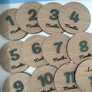 Acrylic and wooden engraved milestones