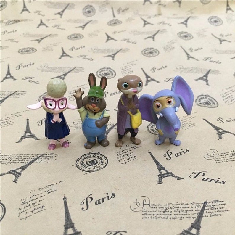 Zootopia Cake Toppers Birthday Decoration Kids Party Cake Toys Etsy