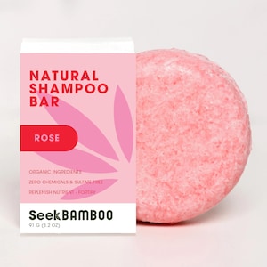 Rose Shampoo Bar | Zero Waste | Vegan | Plastic-Free | SLS-Free | Natural Hair Care