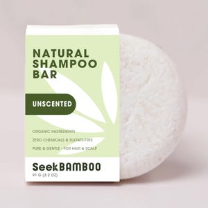 Unscented Shampoo Bar | Zero Waste | Vegan | Plastic-Free | SLS-Free | Natural Hair Care