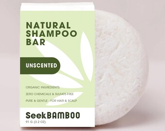 Unscented Shampoo Bar | Zero Waste | Vegan | Plastic-Free | SLS-Free | Natural Hair Care