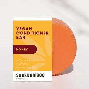 Honey Conditioner Bar | Zero Waste | Vegan | Plastic-Free | SLS-Free | Natural Hair Care