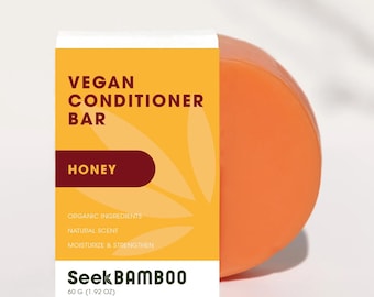 Condicionador em Barra de Mel | Lixo Zero | Vegano | Sem Plástico | Sem SLS | Cuidado Natural com os Cabelos