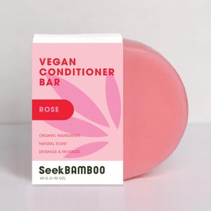 Rose Conditioner Bar | Zero Waste | Vegan | Plastic-Free | SLS-Free | Natural Hair Care