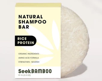 Rice Water Shampoo Bar | Zero Waste | Vegan | Plastic-Free | SLS-Free | Natural Hair Care