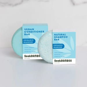 Seaweed Shampoo and Conditioner Bar | Zero Waste | Vegan | Plastic-Free | SLS-Free | Natural Hair Care