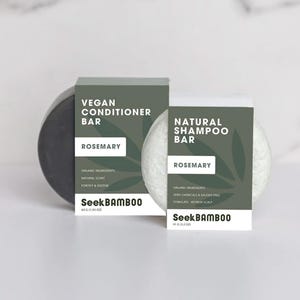 Rosemary Shampoo and Conditioner Bar | Zero Waste | Vegan | Plastic-Free | SLS-Free | Natural Hair Care