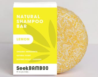 Lemon Shampoo Bar | Zero Waste | Vegan | Plastic-Free | SLS-Free | Natural Hair Care