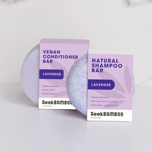 Lavender Shampoo and Conditioner Bar | Zero Waste | Vegan | Plastic-Free | SLS-Free | Natural Hair Care
