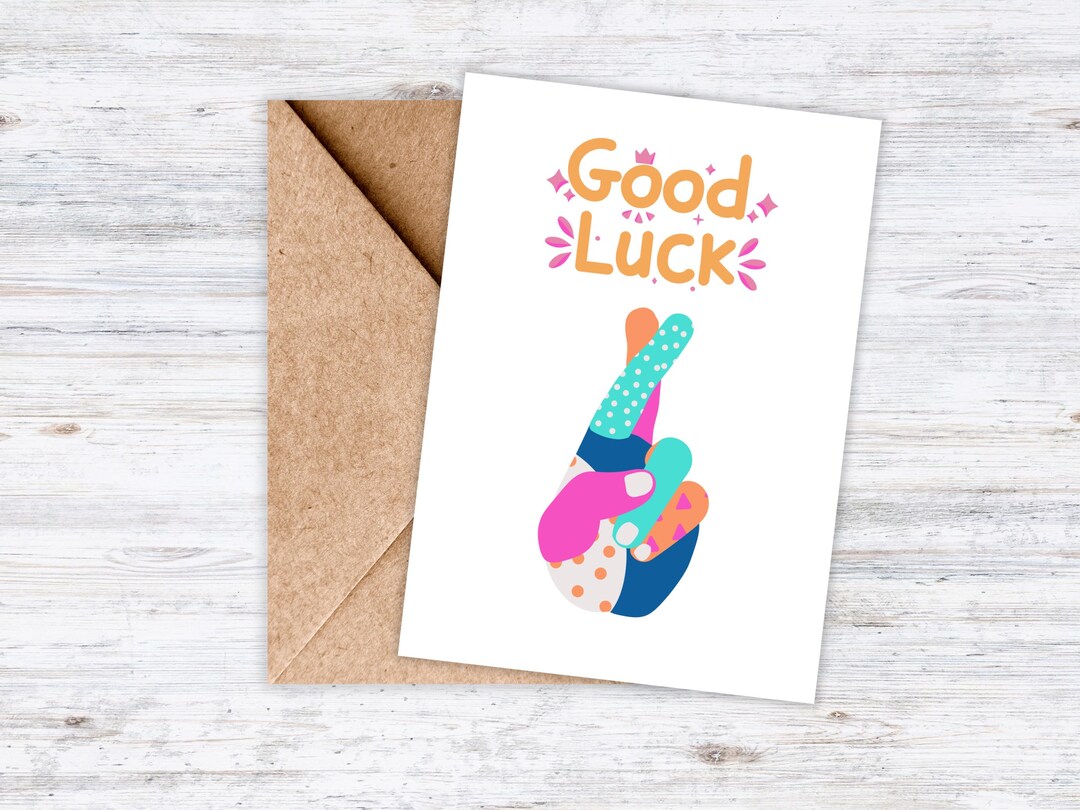 Printable Good Luck Card: Friendship Celebration, - Etsy