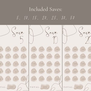 PRINTABLE | Savings Tracker | A6 | the Neutral Collection - Etsy