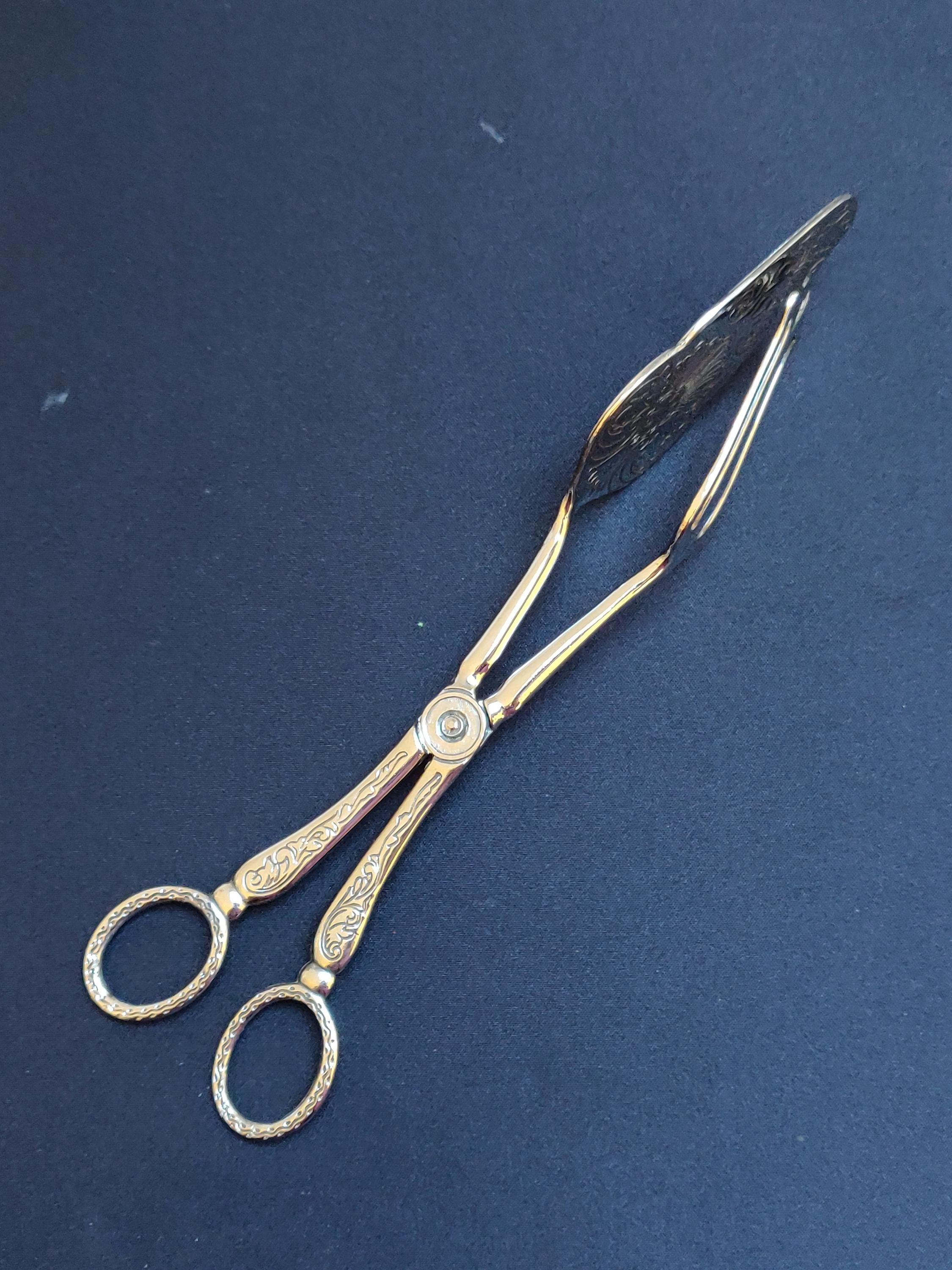 ヴィンテージシルバーメッキシザートング：装飾性の高いペストリー