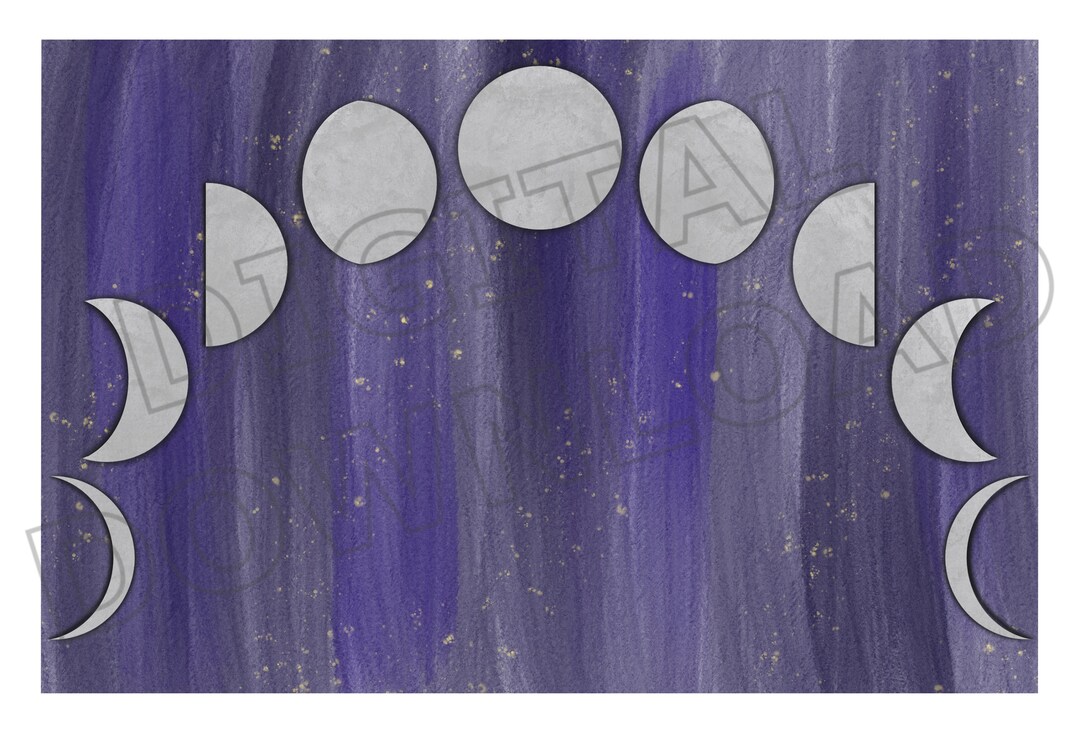 Lunar Phase Print- Digital Download - Etsy