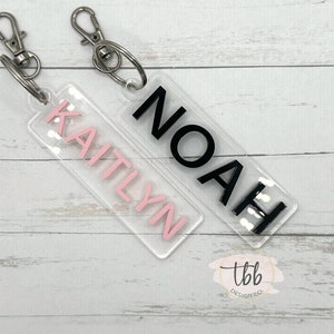 Backpack tag - lunch bag tag - cute tag - keychain - school tag - backpack - back pack keychai